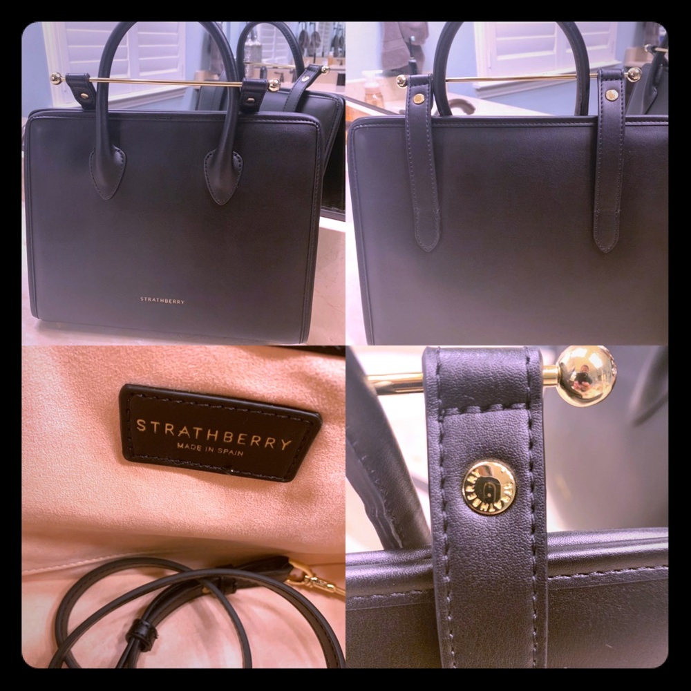 Strathberry Black Large Tote